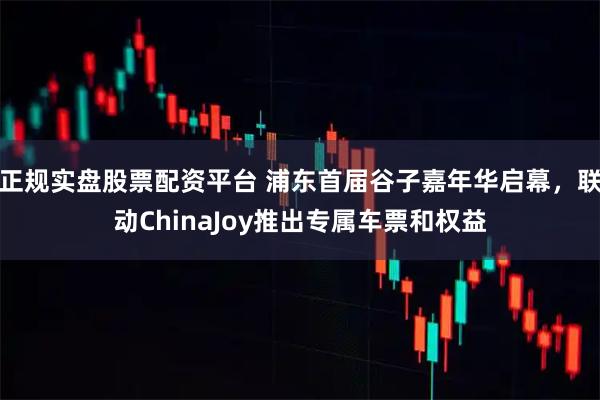 正规实盘股票配资平台 浦东首届谷子嘉年华启幕，联动ChinaJoy推出专属车票和权益
