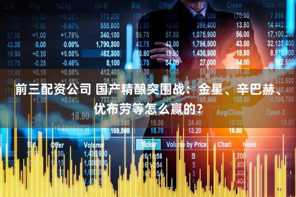 前三配资公司 国产精酿突围战：金星、辛巴赫、优布劳等怎么赢的？